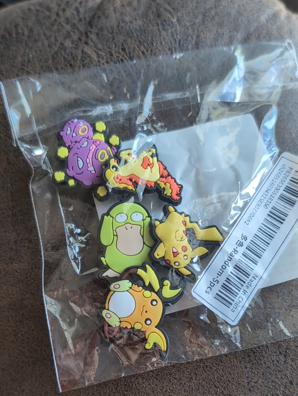 5 Pcs Pokemon Croc Charms